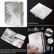 Embossed Fashion CaseHolds 18-20 85mm King Size Showing The Concave Seniority Metal Holder Case Gift Box Packaging  Plated - Plated - View 1