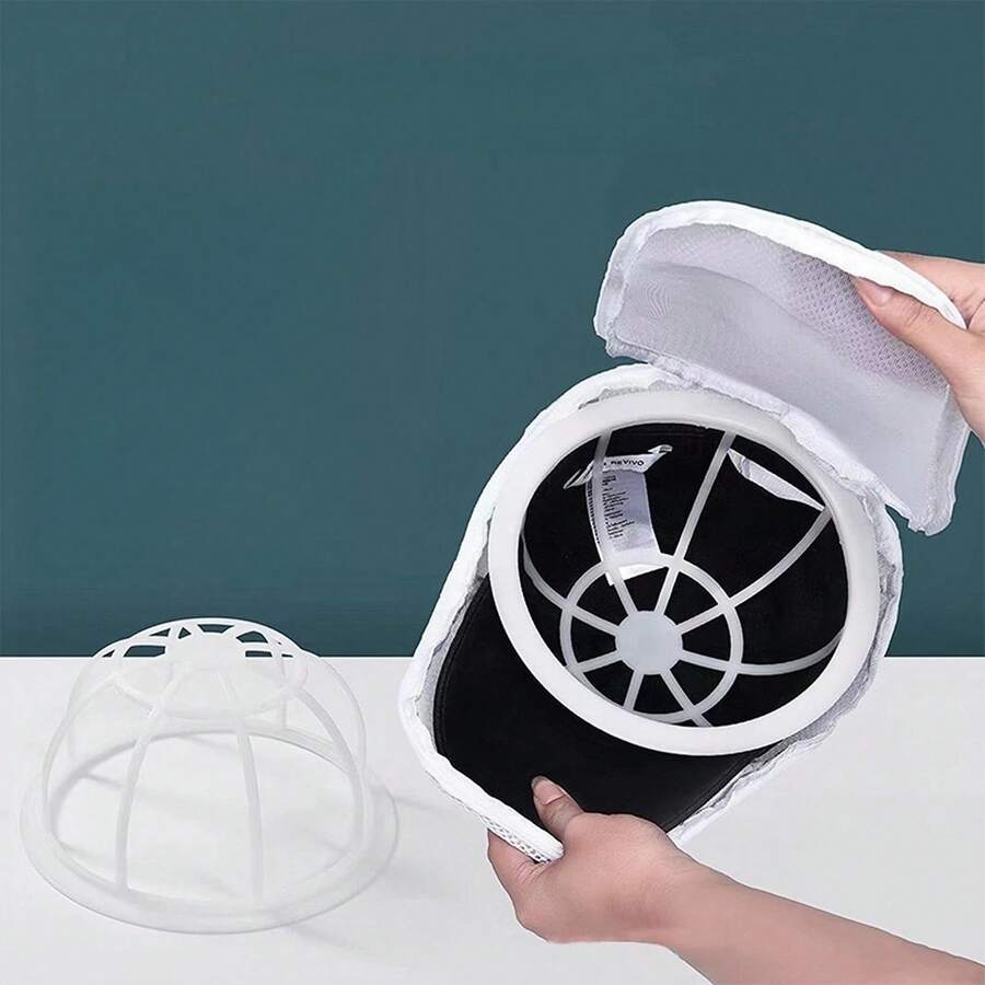 2pcs Baseball Cap Washing Bag Machine Washable Anti-Deformation Protective Laundry Mesh Storage Organizer Cage Basket For Sports Hat Clothing Travel - View 1