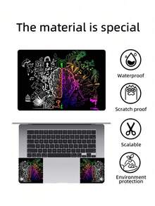 Laptop Skin Sticker Decal 15.4 Inch 15.6 Inch Laptop Vinyl Skin Sticker Cover Art Protection Laptop (Including 2 Wrist Pads Skin) - View 6