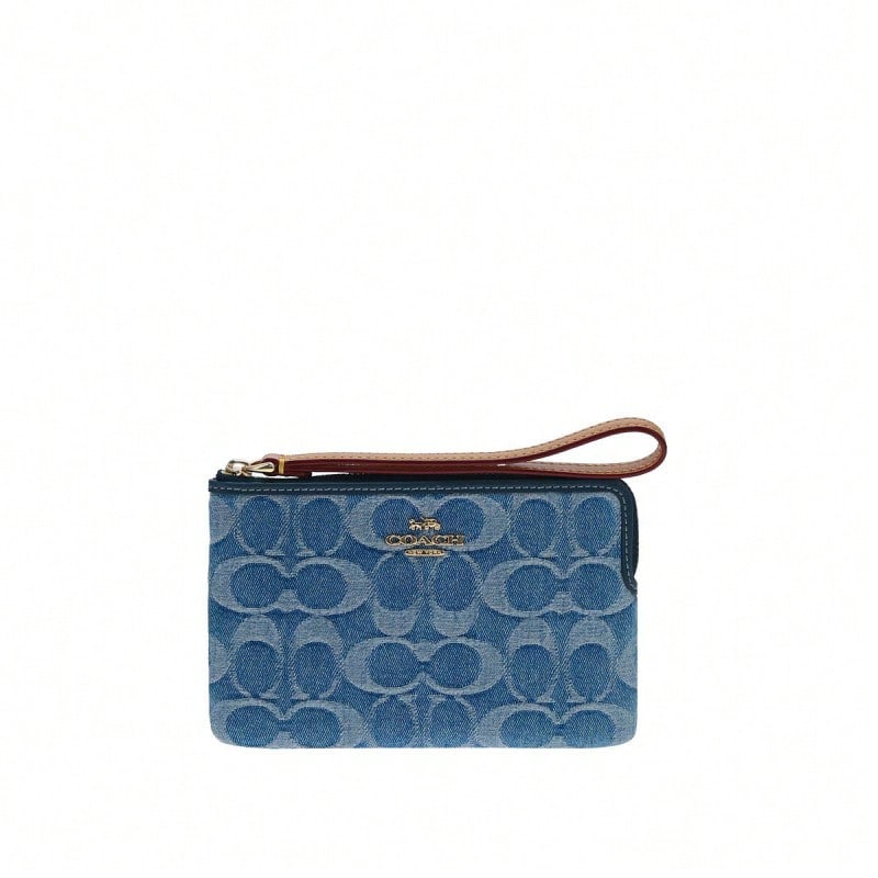 Coach Printed Women's Coin Purse Clutch Bag CDF26IMTYV - 靛藍色CDF26IMTYV - 查看 1