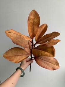 1pc Artificial Magnolia Branch, Home Potted Plant Decor, Hotel Decoration & Display Window Accent, Artificial Greenery, Valentine's Day, Gift - Multicolor - View 11