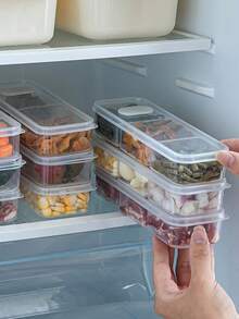 5pcs Airtight Food Storage Box, Meal Prep Containers - Multi-Compartment Reusable Lunch Box For Fridge, Home, Kitchen, School, Work And Travel. Food Container, Snack Container, Adult Portion Control Lunch Box, Lunch Bento Box, Fruit Serving Tray. - Transparent - View 7