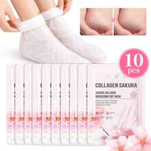 SADOER Masker Kaki Pelembap dan Menutrisi Kolagen Bunga Sakura, Cocok untuk Musim Gugur/Musim Dingin - 40 ml air - View 1