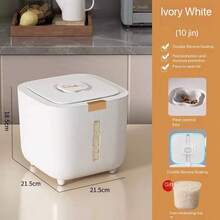 Cat And Dog Food Bucket, Assorted Rice Storage Box, Rice Container, Moisture- And Pest-Resistant, Sealed Container, Press-Button Lid, Thick-Walled. - 10L - View 6