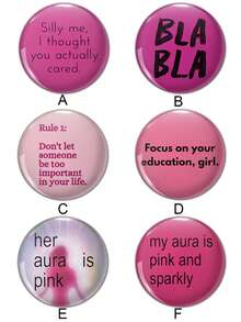 Fun Pattern Badge Brooch, Women's Badge, Pin Brooch, Bag Charm, Clothing Accessory, Fun Gift For Friends, Family, Teachers And Classmates - Multicolor - View 4