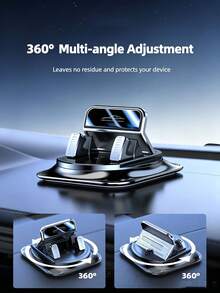 Adhesive Rotatable Car Dashboard Phone Holder, Anti-Slip Clamp Arm Universal Car Navigation Fixed Support Bracket, Secure Adhesive Base With Easy-To-Adjust Viewing Angle, Stable Anti-Slip Grip Structure That Won't Damage Device, Compatible With Most Portable Electronic Device Sizes, Used For Fixed Phone Navigation Placement During Driving, Minimalist Design Fits Various Car Interior Styles - Multicolor - View 3