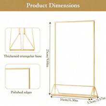 Shoze Display Stand, Stable Table Sign Holder, Durable Multipurpose Rack Perfect For Shop, Office, Restaurant And All Kinds Of Indoor Display Scenes - Gold - View 8