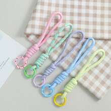 1pc-2pcs Colorblock Handmade Woven Phone Lanyard/Camera/Earphone Case Lanyard Keychain Material Pendant Bag Charm - Multicolor - View 3
