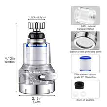 360° Rotatable Purifying Faucet, Anti-Splash Water-Saving Aerator, Equipped With 4 Replaceable Filters, Home Kitchen Sink Water Filter - Multicolor - View 4
