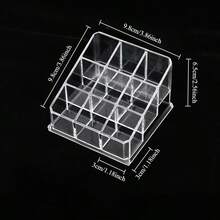 Large Capacity Makeup Storage Box, Transparent Cosmetic Display Rack, Can Store Lipstick, Eyeshadow Palette, Blush, Foundation, Perfume, Skincare Products, Dust-Proof Vanity Organizer, Suitable For Bathroom, Vanity, Tabletop, Bedroom, Sturdy Vanity Storage Box, Applicable For Home, Salon, Retail Display, Earring & Ring Storage Box, Nail Art Accessories Storage Box - Clear - View 14
