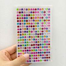 300/2400 piezas Pegatinas de strass de 5 mm, pegatinas de gemas, pegatinas de joyería autoadhesivas, pegatinas de strass brillantes para manualidades, decoración de maquillaje de ojos, adecuadas para ojos y uñas, múltiples estilos de pegatinas de strass acrílicas - A - Ver 13