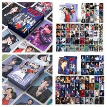 55張雙面HD B,T,S Lomo相卡，個人與團體收藏卡，K-Pop粉絲周邊禮物送給ARMY，適合手帳與相簿裝飾，包含所有七位成員的肖像與團體照，豐富的專輯、演唱會與時尚畫報設計 - 彩色 - 查看 1