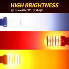 2pcs LED Car Lights, T20 7440 W21W And 3157 3156 P27W, Super Bright 60-SMD LED Replacement Bulbs, Suitable For Reverse Lights/Back Lights, Brake Lights/Tail Lights, Turn Signals/Parking Lights Or Running Lights, Car Accessories - 144SMD - View 6