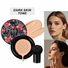 Ytruns Light To Medium Tone Moisturizing Cushion Foundation - Full Coverage, Long-Lasting, Natural Bare Skin Finish, Suitable For All Skin Tones And Types - Comes With Mushroom Head Sponge For Easy Application - Multicolor - View 10