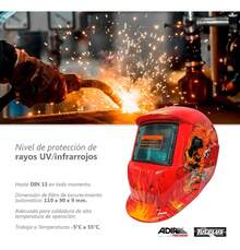 Careta De Soldar Uso Industrial Soldadura Electronica Diseño - Llamas - Ver 4