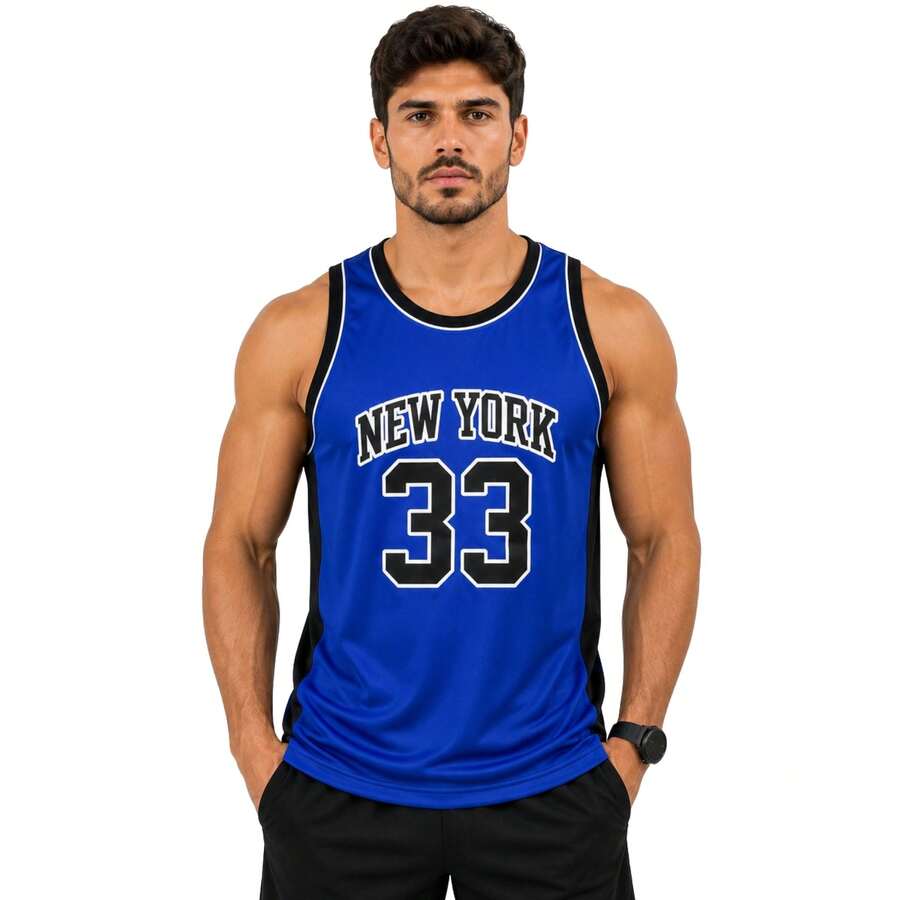 Men's Sports Tank Top For Sports Activities And Casual Use - Blue - View 1