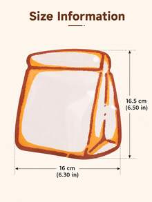 12pcs Kawaii Hand Drawn Border Clear Zip Sealing Gift Pouches Multipurpose Resealable Packaging Bags For Snacks Jewelry Holiday Party Favors Small Business Supply(Reusable Bag) - Multi-color - View 6