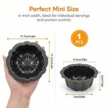 Non-Stick Wavy Cake Mold, Carbon Steel Baking Cup Mold, Suitable For Cakes, Bavarois Mousse, Brownies, Cupcakes, Pudding And Canelés, Easy Release, Reusable, Easy To Clean, Oven - Multicolor - View 9