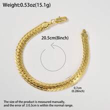 Brazalete de Cobre Clásico Tejido Minimalista de Lujo Italiano 750 Chapado en Oro de 18K, Adecuado para Hombres y Mujeres para Uso Diario y de Fiesta - Amarillo Oro - Ver 6