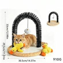 Irresistible Cat Grooming Brush & Itch Relief Toy - Cat Arch Self-Grooming Tool: Provide Massage & Grooming For Your Beloved Cat, A Must-Have For Pet Lovers! - Multicolor - View 3