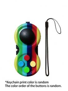 Mini Fingertip Massage Pad Sensory Keychain, Fingertip Controller, Game Joystick Stress Relief, Anxiety And Stress Relief, Car Keychain, Bag Charm, Gift - Multicolor - View 16
