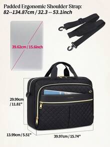 NEWHEY 15.6/17.3 吋筆電包 女款男款防水單肩電腦信使包 大容量筆電公事包 適合商務辦公工作旅行 - 彩色 - 查看 5