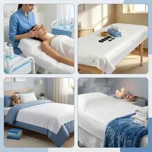 1/5/10/20 Disposable Massage Sheets With Perforated Design - 80cm X 180cm Soft Durable Non-Woven Fabric Suitable For Spa, Tattooing, Waxing & Massage Tables - Hygienic Easy-Clean Body Wrap Liners, Treatment Bedding | Open Center Design - Multicolor - View 9