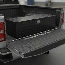 [Free Shipping] 48in Aluminum Storage Chest 48x15x15in For Truck Bed Trailer Pickup, Lockable Latch Heavy Duty Underbody Organizer Black-XY288384 - 1 - View 4