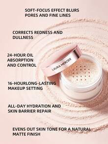 Laura Mercier 透亮散粉 無滑石粉 定妝粉 超柔焦提亮 #Rose（適合淺至中膚色）20g/0.7 Oz | 蜜桃粉色調亮並校色 | 長效持妝 | 自然妝感 | 無滑石粉 - Rose - 20g - 查看 3