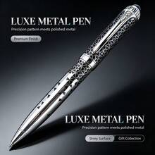 1 buah Pulpen Ballpoint Logam Edisi Resmi Mewah - Pulpen Tanda Tangan Eksekutif - Dirancang untuk Hadiah Perusahaan, Bisnis dan Pelajar, Perlengkapan Penting untuk Kembali ke Sekolah - Set - View 1