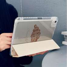 1件法式可頌咖啡草莓印花平板保護殼，翻蓋式附筆槽，相容 iPad 10th Gen/Air 13(M3 2025)/Air 11(M3 2025)/11(A16 2025)/Galaxy Tab S10+/S9/A9/5/5PR/6/6PRO/7/7PRO/Pad/Matepad/Honor Pad - 彩色 - 查看 7