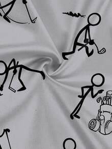 Men's All-Over Fun Graffiti Print Casual Fashion Short Sleeve Polo Shirt - Multicolor - View 4