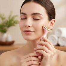 Massageador Facial 4d Elétrico 3 Em 1 Rosa Vibração Premium - Rosa chiclete - Visão 9