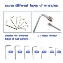 68 Pcs 24 Sizes Set Screw Assortment Kit, Metric Hex Socket Grub Screws, 304 Stainless Steel With Hex Wrenches For Door Handles, Bathroom Fixtures - White - View 3
