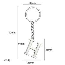 Minimalist Metal Alphabet Keychain, 1 Pc A-Z Initial Pendant, Stylish Bag Charm & Key Ring, Personalized Bag Charm, Gift For Friends & Lovers - Silver - View 13