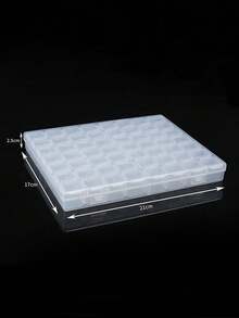 28/56pcs Mini Transparent Reusable Jewelry Storage Box, Detachable Earring Ring Organizer, Suitable For Beads, Cosmetics, Crafts, Compact Plastic Storage Box, Easter Gift - Clear - View 8