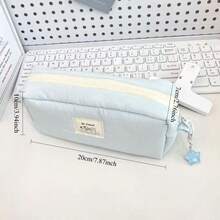 1pc Large Capacity Multi-Function Storage Bag Student Stationery Pencil Case, Minimalist Solid Color Pencil Pouch, School And Office Storage Box, Soft - Compatible With Pens, Pencils, Markers - Suitable For Students, Professionals, Stationery Lovers,Back To School Season - Large Capacity Pencil Case - View 6