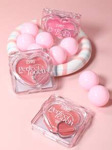USHAS Perfect Touch 2-in-1 Blush & Highlighter, Perona Pipi Krim Berbentuk Hati dengan Glitter, Pewarna Pipi Merah Muda Alami, Warna Tahan Lama dan Mudah Dibaurkan, Highlighter untuk Kilau Wajah, Palet Makeup Portabel yang Lucu, Cocok untuk Penggunaan Sehari-hari & Pesta - #02 Seri Merah Muda Peach Lembut - View 7