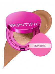 SKINTIFIC Cover Glow Perfect 氣墊粉底液－自然光澤妝感、中至高遮瑕、保濕胜肽複合成分、輕盈配方，適合乾性與混合性肌膚 - 7NC Neutral Caramel - 查看 3