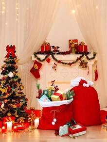 Large Christmas Santa Gift Sacks, Velvet Jumbo Drawstring Bags For Xmas Gifts, Reusable Merry Christmas Wrap Bags For Holiday Party, Toy Storage, Gift Wrapping, Holiday Decor, Santa Sack Bags For Festive Gift Giving - A - View 4