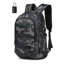 Laptop Backpack 15.6 Inch Large Travel Rucksack USB Charging Port Anti Theft Lock Water Resistant Computer Backpack For Men Women School Office - camuflaje - Ver 12