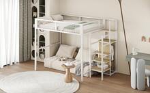 Estructura de cama alta para niños - Blanco - Ver 10