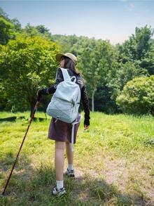 SHILAN 耐磨聚酯纖維日用背包 多層隔層收納輕量大容量 辦公上學旅行肩背包 - 彩色 - 查看 7