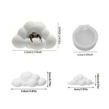 4PCS Jumping Spider White Cloud Hiding Decor Set (Includes White Cloud Platform, Feeding Dish) Jumping Spider Climbing Feeding Platform, Reptile Enclosure Decoration, Small Reptile Hiding Spot, Jumping Spider Shell Accessories, Used For Climbing, Feeding Platform And Shelf Decoration - View 2