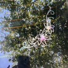 1 Pc Lily Flower Vinyl Car Decal, Cute Y2K Floral Sticker For Car Window Bumper Helmet, Easy To Apply - A - View 6
