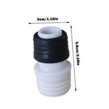 Washing Machine Drain Hose Extension Connector With Gasket, Plastic Pipe Plug, Water Outlet Connector, Multi-Purpose Reusable - Washing Machine Drain Hose Extension Connector - View 3