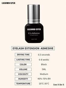 Professional Eyelash Extension Glue 5ml-25ml, 0.5s Quick Dry Low Odor Waterproof Mink Lash Adhesive, Ultra Strong Bond Lasts 6-8 Weeks - Multicolor - View 9