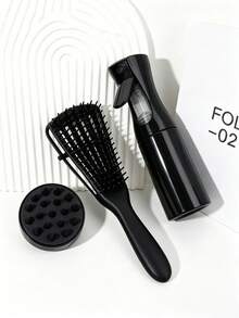 3件組章魚髮梳造型工具組，含1把章魚梳、200ml噴霧瓶與1把按摩刷，適合居家日常與攜帶使用 - 彩色 - 查看 6