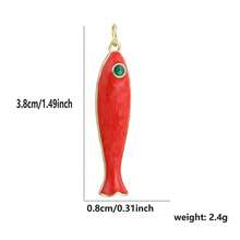 1pc Copper Fish Pendant DIY Bracelet Necklace Ankle Chain Charm, Suitable For Beach Vacation, Gift For Colleagues, Best Friends, Family And Friends - Multicolor - View 38