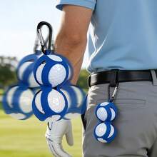 New Golf Silicone Ball Holder, Portable Golf Accessory, Mini Version, Holds 2 Balls - Multicolor - View 1